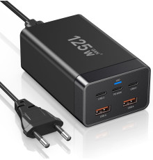 Швидкий зарядний пристрій Sccvee USB-C потужністю 125 Вт підтримка PD/USB-A (6019)
