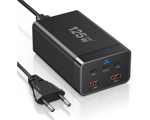 Швидкий зарядний пристрій Sccvee USB-C потужністю 125 Вт підтримка PD/USB-A (6019)