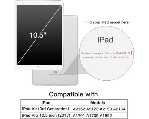 Чохол JETech для iPad Pro та iPad Air3 10,5 дюймів 2019 рік чорний (6042)