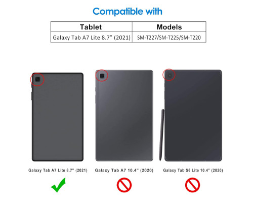 Чохол JETech Samsung Galaxy Tab A7 Lite 8.7 дюйма 2021 червоний (6043)