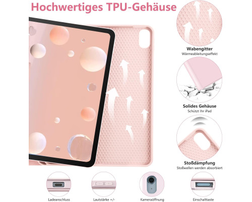 Чохол-клавіатура HOTLIFE для iPad Air 11 світло-рожевий (6023)