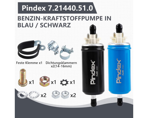Електричний паливний насос Pindex 12В чорний (6034)