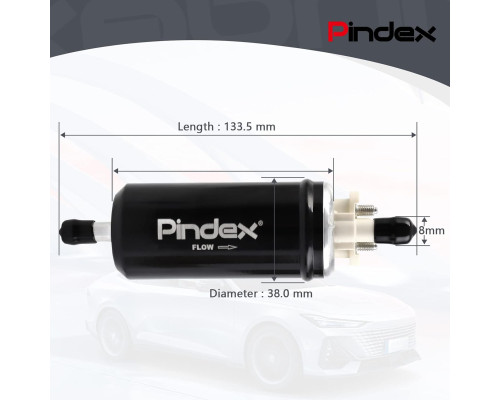 Електричний паливний насос Pindex 12В чорний (6034)