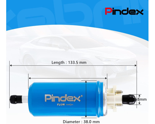 Електричний паливний насос Pindex 12В синій (6033)