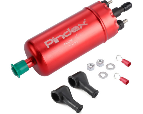 Електричний паливний насос високого тиску Pindex 12В червоний (6035)