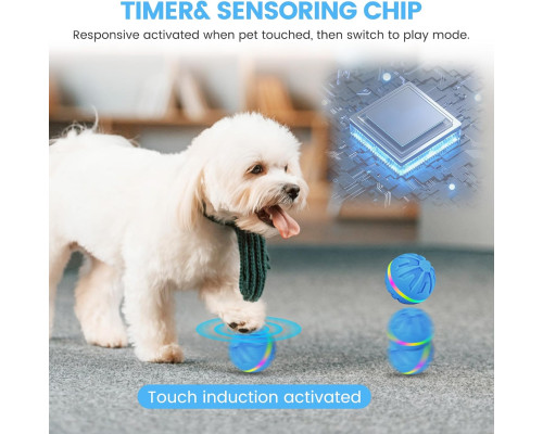 Інтерактивні іграшки-м'ячі для собак HAPPY HACHI з LED-підсвічуванням (6021)