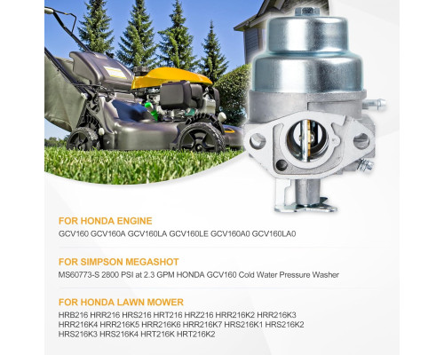 Комплект карбюратора Pindex для газонокосарки Honda GCV160 з фільтром (6041)