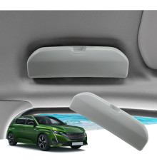 Органайзер GAFAT для зберігання окулярів сумісний з Peugeot 308 508 SW GT Hybrid 2014-2025 сірий (6101)
