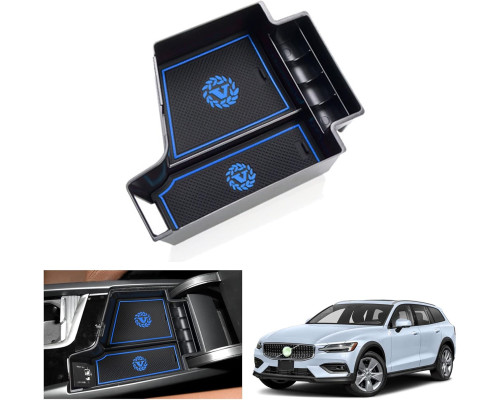 Органайзер GAFAT для центральної консолі Volvo XC60 XC90 V60 S60 V90 S90 2017-2024 синій (6085)