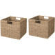 Плетений кошик DINGTAI 30 x 30 x 26 см набір з 2 штук (6071)