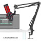 Підставка для мікрофона YOUSHARES сумісний з HyperX QuadCast Boom Arm чорний (6018)