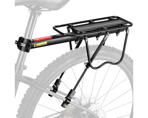 Універсальний задній багажник West Biking для велосипеда чорний (6107)