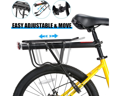 Універсальний задній багажник West Biking для велосипеда чорний (6107)