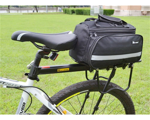 Універсальний задній багажник West Biking для велосипеда чорний (6107)