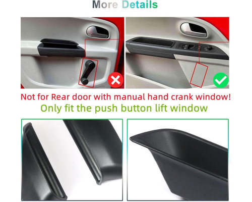 Ящик для зберігання GAFAT у передніх дверях для VW UP GTI Seat MII Skodα Citigo (6079)