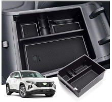 Ящик для зберігання в центральній консолі сумісний з Hyundai Tucson NX4 білий (6082)