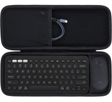 Жорсткий чохол Lebakort для клавіатури сумісний з Logitech Pebble Keys 2 Combo K380s чорний (6013)