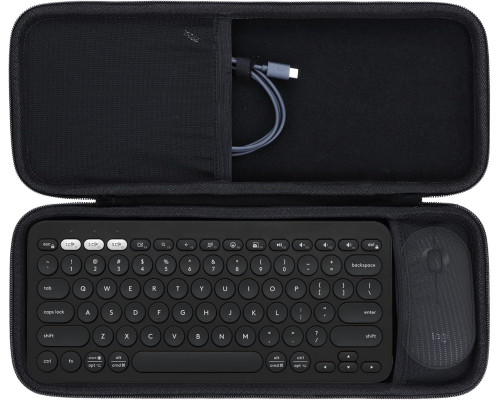 Жорсткий чохол Lebakort для клавіатури сумісний з Logitech Pebble Keys 2 Combo K380s чорний (6013)