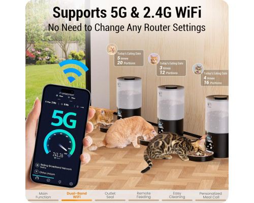 Розумна автоматична годівниця для котів та собак Frienhund ACF700D 5л (my-19032)