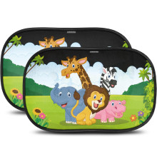 Дитячий автомобільний сонцезахисний тент CARAMAZ Safari_cups25 (2143)