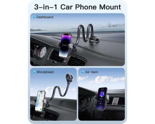 Тримач для мобільного телефону для лобового скла APPS2Car H3S-S1L/AV2S+ (3029)