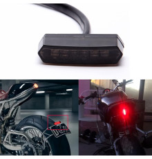 Універсальний мотоциклетний задній ліхтар DREAMIZER ‎FBA-EUYDEUJME071, 12 V 6 LED, чорний (4053)