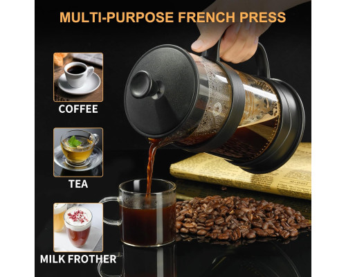 Кавоварка/френч-прес PARACITY Coffee Press 1000 мл з 3 фільтрами (5120)