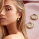 9 пар маленьких золотистих сережок-кілець JWBE-YZ-ER99-GoldHoop (5186)
