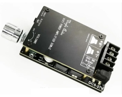 Аудіопідсилювач TPA3116 2.0 2х50Вт/Bluetooth 5.0/AUX ZK-502C (0165)