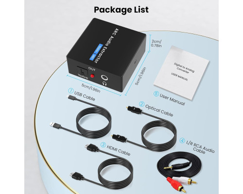 Аудіоадаптер AMANKA mo-92 HDMI ARC 192 кГц ARC (3177)