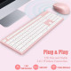 Комплект бездротової клавіатури та миші LeadsaiL K786-PINK (4175)