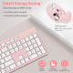 Комплект бездротової клавіатури та миші LeadsaiL K786-PINK (4175)