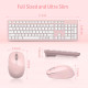 Комплект бездротової клавіатури та миші LeadsaiL K786-PINK (4175)