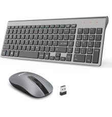 Бездротова клавіатура та миша LeadsaiL LX-008 Grey (4178)