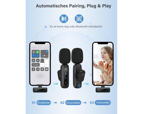 Бездротовий петличний мікрофон WARM BOX J3 для iPhone/iPad (4180)