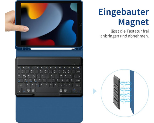 Чохол-клавіатура з захисною плівкою EasyAcc для з iPad 10.2 дюймів 9-го/8-го та 7-го поколінь (2031)