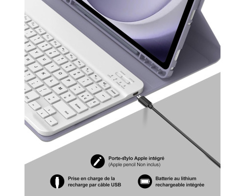 Чохол-клавіатура JADEMALL AZERTY для Galaxy Tab A9+/Tab A9 Plus 2023 11 дюймів (3091)