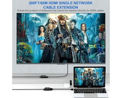 HDMI-подовжувач Ozvavzk MO-MINI YCQ-01 60 м 1080P @ 60 Гц Ethernet (3171)