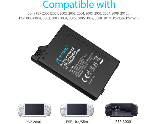 Замінний акумулятор Homesuit Artman PSP-S110 1400 мАг для PSP 2000 (5003)