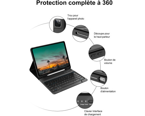 Магнітний чохол-клавіатура FOGARI з Bluetooth для iPad Pro 12.9 2022-2018 (2146)