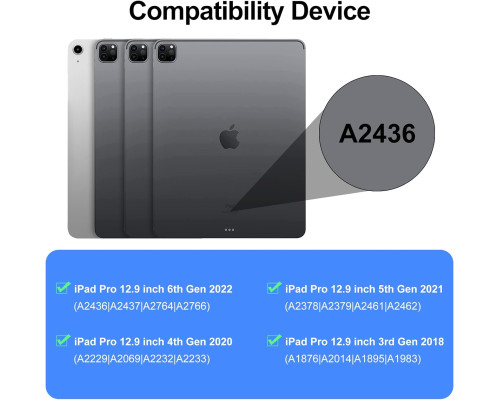 Магнітний чохол-клавіатура FOGARI з Bluetooth для iPad Pro 12.9 2022-2018 (2146)