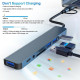 Багатопортовий адаптер Oliveria зі зчитувачем карток SD і TF, USB-C Hub 3.0, 8-в-1 (5026)