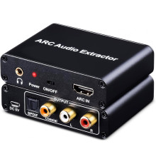Цифровий аудіоконвертер AMANKA EX05-DE HDMI на HDMI SPDIF/Toslink RCA L/R, чорний (3162)