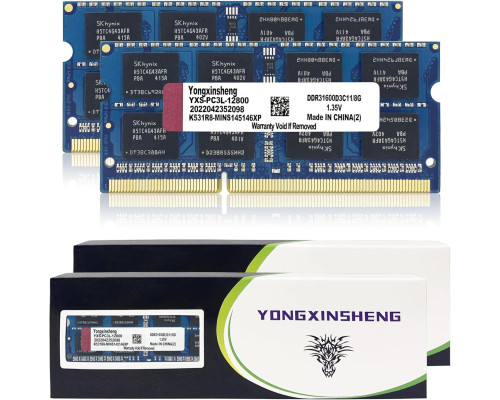 Комплект пам'яті 16 ГБ (2x8 ГБ) Yongxinsheng DDR3L / DDR3 RAM 1600 MHz (5127)