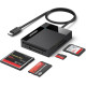 Зчитувач карт пам'яті UGREEN USB C 4-в-1, адаптер для карт пам'яті SD Micro SD MS CF Compact Flash, сумісний з iPhone 15, чорний (0015)