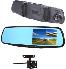 Автомобільне дзеркало відеореєстратор DVR Blackbox з роздільною здатністю Full HD 1080 із двома камерами (my-017)