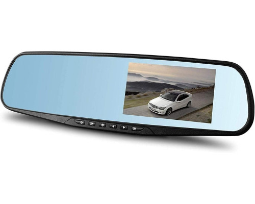 Автомобільне дзеркало відеореєстратор DVR Blackbox з роздільною здатністю Full HD 1080 із двома камерами (my-017)