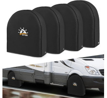 Комплект з 4 чохлів для покришок Zettum 600D Oxford PU для коліс діаметром 23-25 дюймів (58-63 см) з покриттям, міцний та водонепроникний (my-15139)