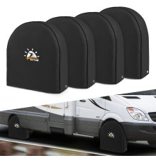 Комплект з 4 чохлів для покришок Zettum 600D Oxford PU для коліс діаметром 23-25 дюймів (58-63 см) з покриттям, міцний та водонепроникний (my-15139)