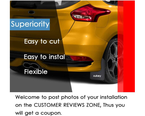Комплект бризковиків XUKEY для авто Focus ST RS MK2 MK3 Mk3.5 MK4 ST170 ST225 ST250 ST300 RS500